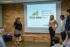 Servidores da Seduc durante palestra em São Paulo