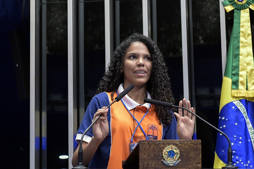 A estudante Maria Regina Lima da Silva, do Centro Educa Mais Raimundo Araújo, Chapadinha,Jovem Senadora 2018