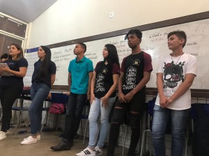 Estudantes protagonistas do Aquiles Batista Vieira, em Alcântara