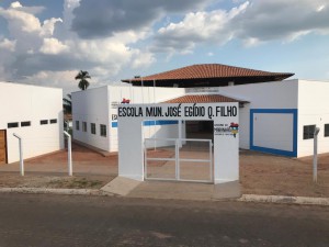  Fachada da Escola Municipal José Egídio Quintal Filho, que será inaugurada nesta segunda-feira (02).