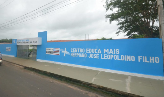 Fachada do Centro Educa Mais Hermano José Leopoldino Filho, que será entregue nesta sexta-feira